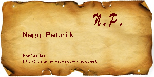 Nagy Patrik névjegykártya